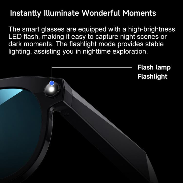 M88 Smart Glasses Support 2MP Camera, 720P Video Recording, AI Simultaneous Translation & Human Recognition