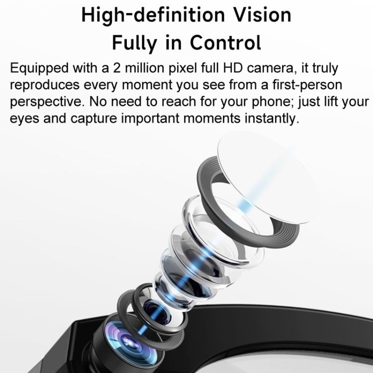 M88 Smart Glasses Support 2MP Camera, 720P Video Recording, AI Simultaneous Translation & Human Recognition