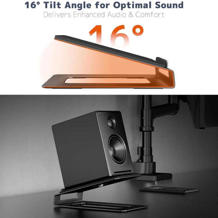 KXD251022 Desktop Metal Angled Speaker Stand For 3-6 Inch Speakers, KXD251022