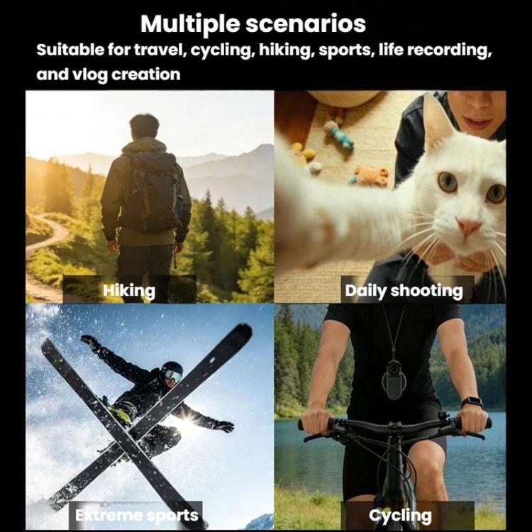 D03 HD Action Camera Neck-Worn Magnetic Mini Smart Thumb Camera