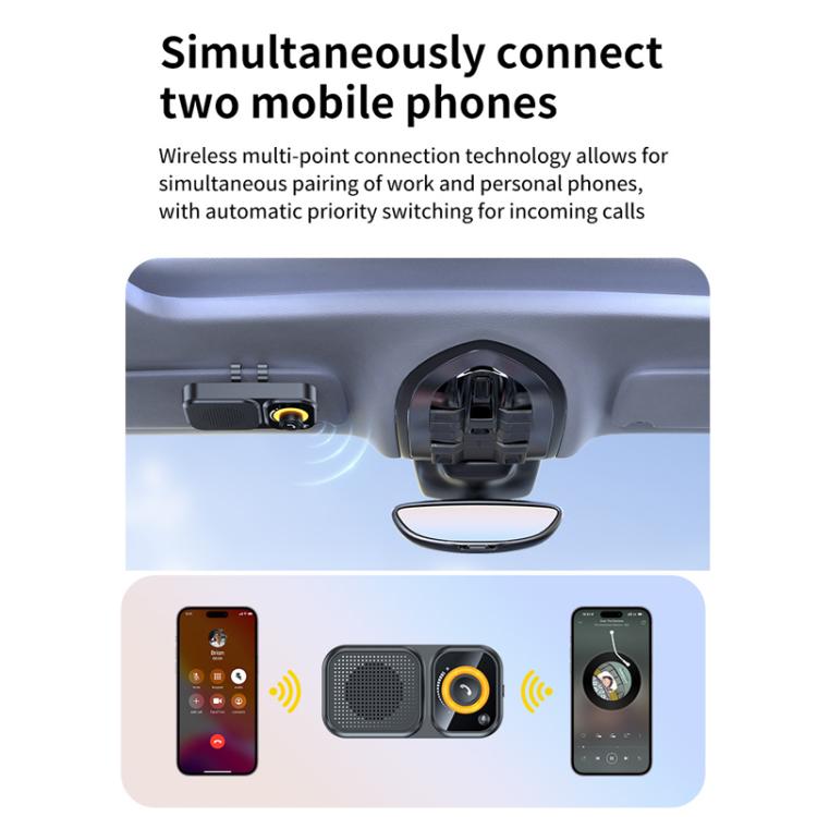 Sun Visor-Style Bluetooth Car Speaker For Hands-Free Calling And Navigation