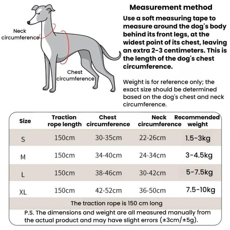 Reflective Pet Harness & Leash Set Escape-Proof Breathable Dog Vest Harness, S, M, L, XL