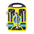 7pcs /Set Dual-Drive Ratchet Wrench 8-19mm Quick-Release Non-Slip Socket Spanner, Fixed Head, Flex Head