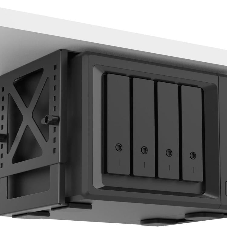 Adjustable Under Desk Mount Metal Holder for NAS, PC, Mini Computer, PS5 Gaming Console Space-Saving Rack, KXD250311