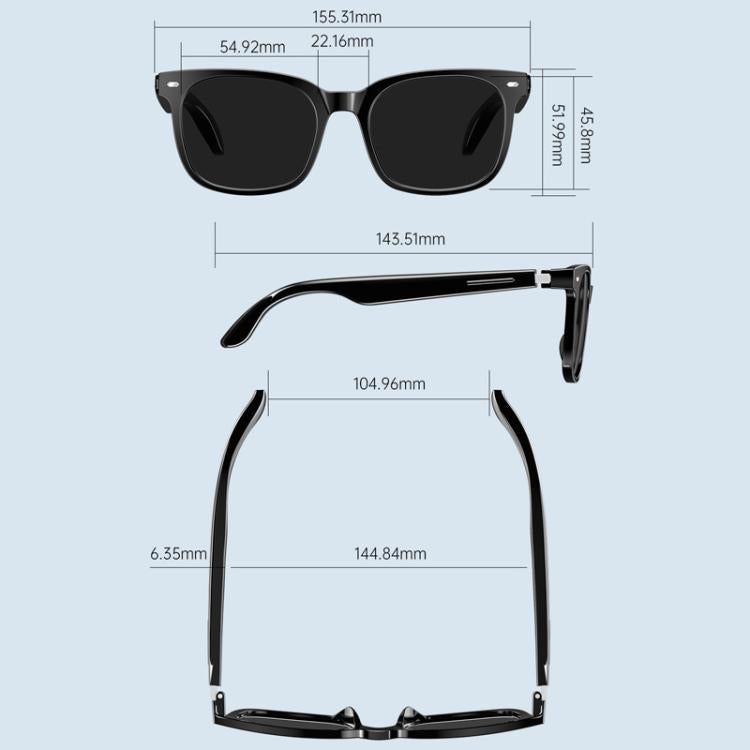 V6 Max UV Protection Smart Glasses Support Bluetooth Calling, Music Play & AI Assistant
