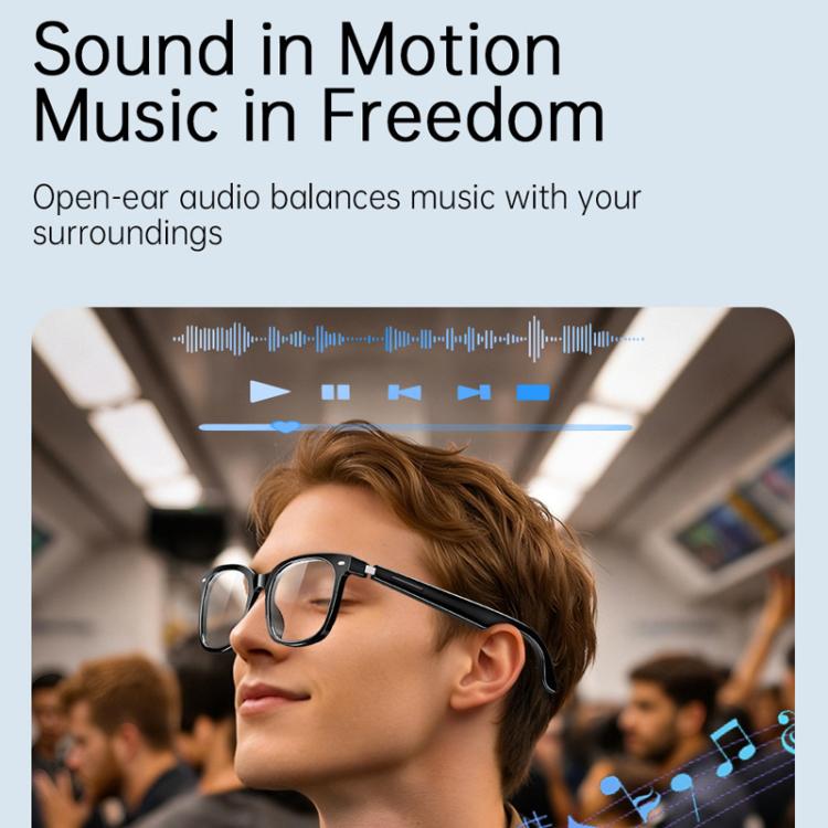 V6 Max UV Protection Smart Glasses Support Bluetooth Calling, Music Play & AI Assistant