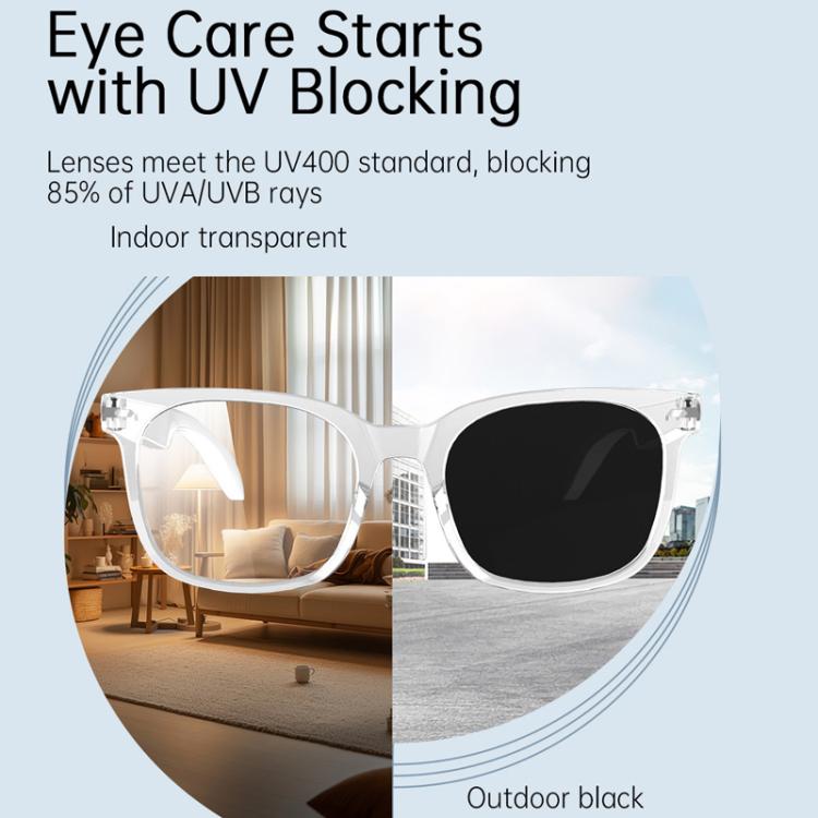 V6 Max UV Protection Smart Glasses Support Bluetooth Calling, Music Play & AI Assistant