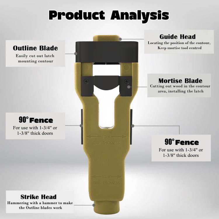 Door Latch Tenon Tool Installation Removal Kit