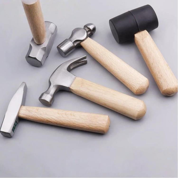 Mini Hammer with Solid Wood Handle Short Handle Small Mallet for Household, DIY, and Crafting Projects, Rubber Mallet, Fitter Hammer, Claw Hammer, Ball Peen Hammer, Octagonal Hammer