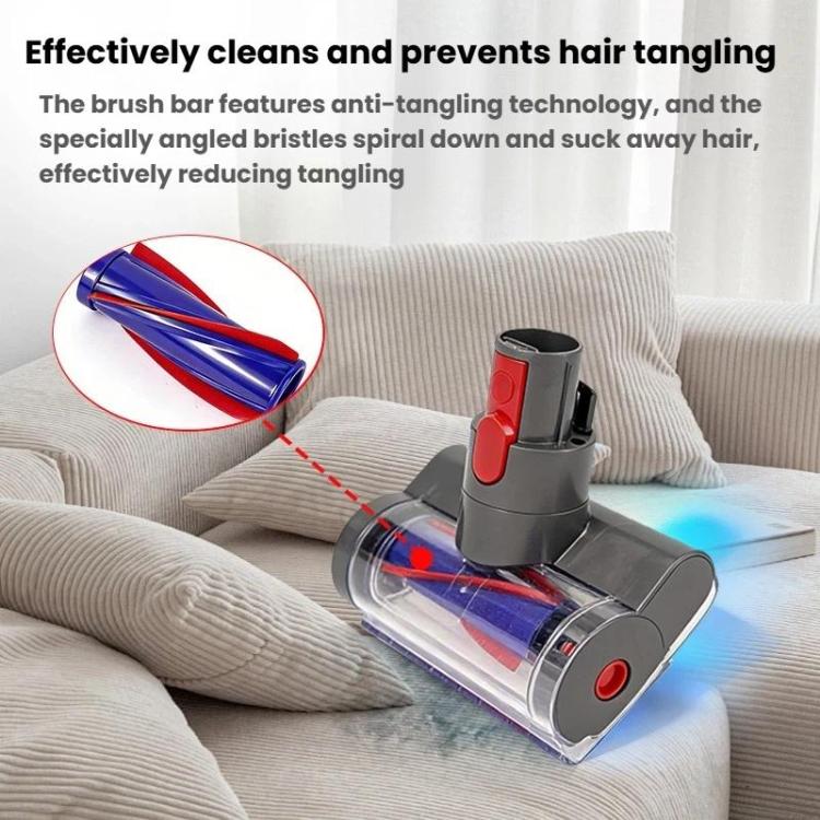 Electric Mattress Brush With Light Anti-Tangle Nozzle, For Dyson V7 / V8 / V10 / V11 / V15, Electric Mattress Brush
