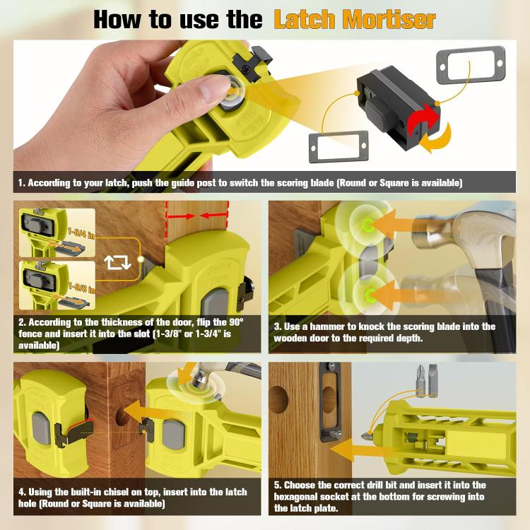 Door Lock Latch Mortise Installation Chisel Tools