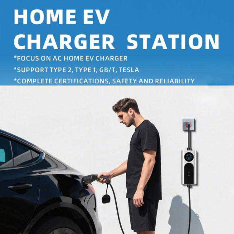 European Standard Portable Car Charger With Display Portable AC Charging Cable For Home Use, 7KW, 3.5KW, 11KW, 22KW