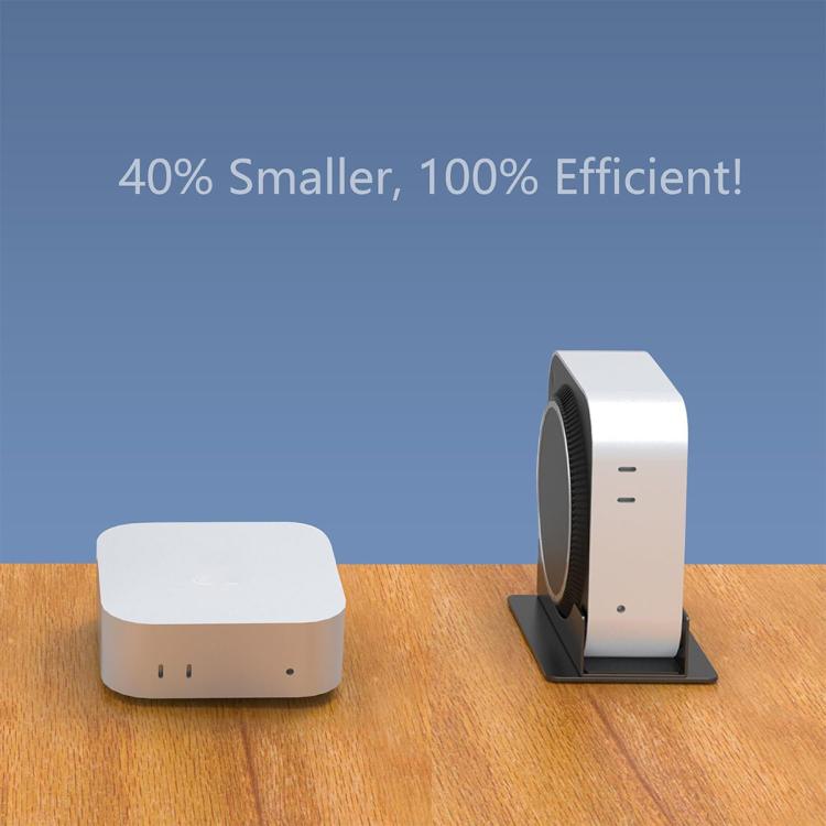 For Mac Mini M4 / M4 Pro Vertical Desktop Stand Metal Space Saving Holder, M4 / M4 Pro Metal