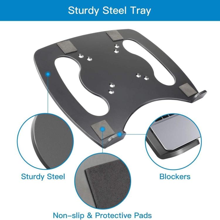 Laptop VESA Mount Tray Metal Adapter For 100x100mm Monitor Arm Universal Ventilated Holder For Notebook, TP-001