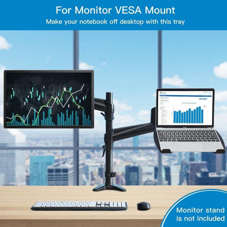 Laptop VESA Mount Tray Metal Adapter For 100x100mm Monitor Arm Universal Ventilated Holder For Notebook, TP-001