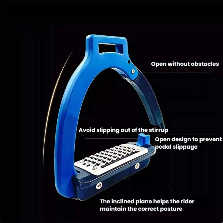 1pair Aluminum Alloy Side-Opening Safety Stirrup, Adult Size Gold, Adult Size Dark Blue, Adult Size Matte Black, Kids Size Gold, Kids Size Dark Blue, Kids Size Matte Black