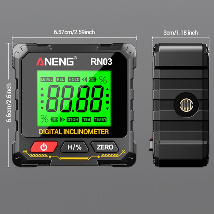 ANENG Digital Display Magnetic Inclinometer Laser Level, RN03