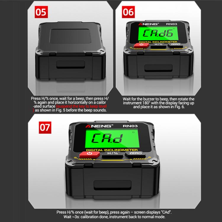 ANENG Digital Display Magnetic Inclinometer Laser Level, RN03