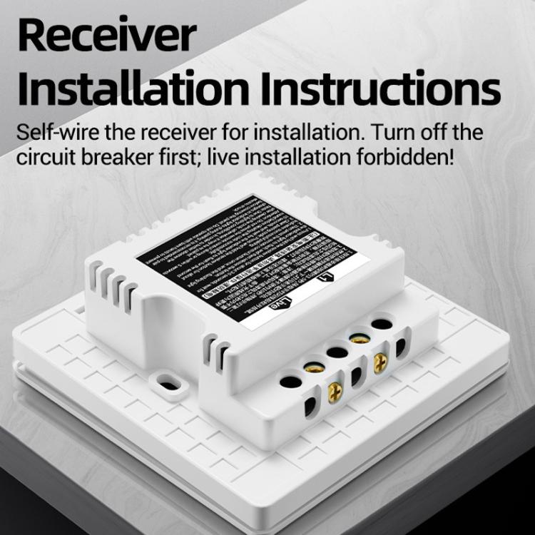 ANENG Remote Control Wireless Smart Home Lighting Panel, One-Gang, Two-Gang, Three-Gang