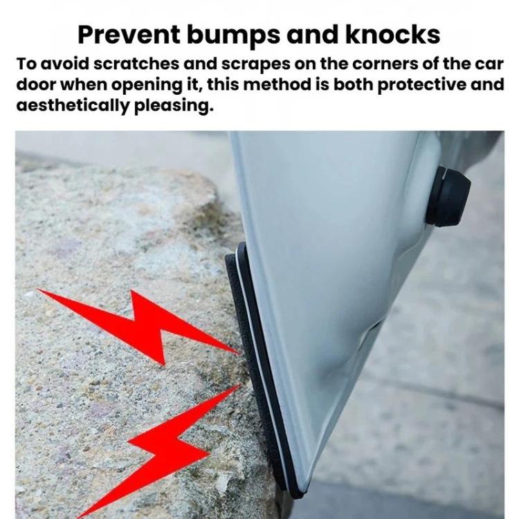 1pair Universal Car Door Corner Bumper Guards Anti-Scratch Decorative Stickers