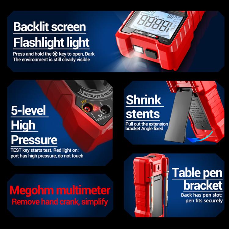 ANENG 1000V Insulation Resistance Tester Digital Megohmmeter, MH17