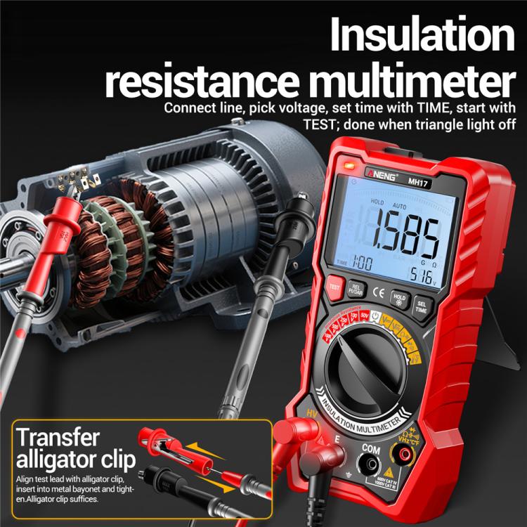 ANENG 1000V Insulation Resistance Tester Digital Megohmmeter, MH17