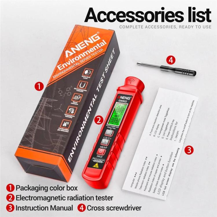 ANENG Electric Field Emission Electromagnetic Radiation Alarm Detector, GN902