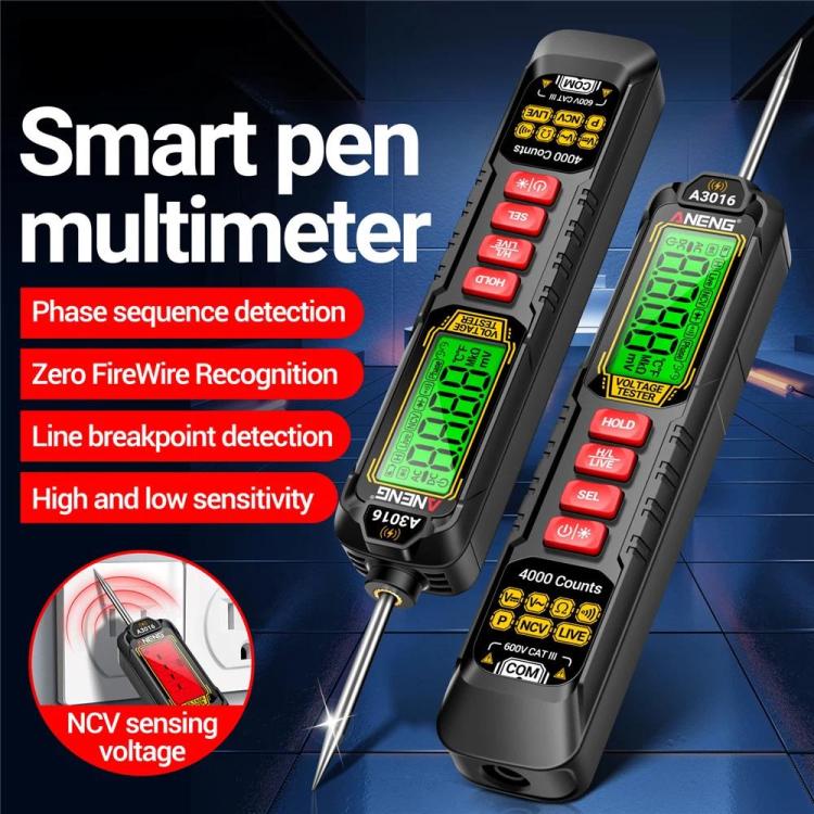ANENG Digital Intelligent Car Repair Pen Multimeter, A3016 Lithium Battery, A3015 Battery