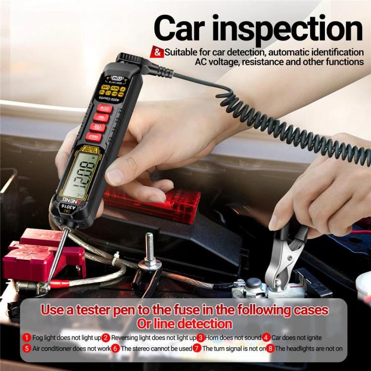 ANENG Digital Intelligent Car Repair Pen Multimeter, A3016 Lithium Battery, A3015 Battery