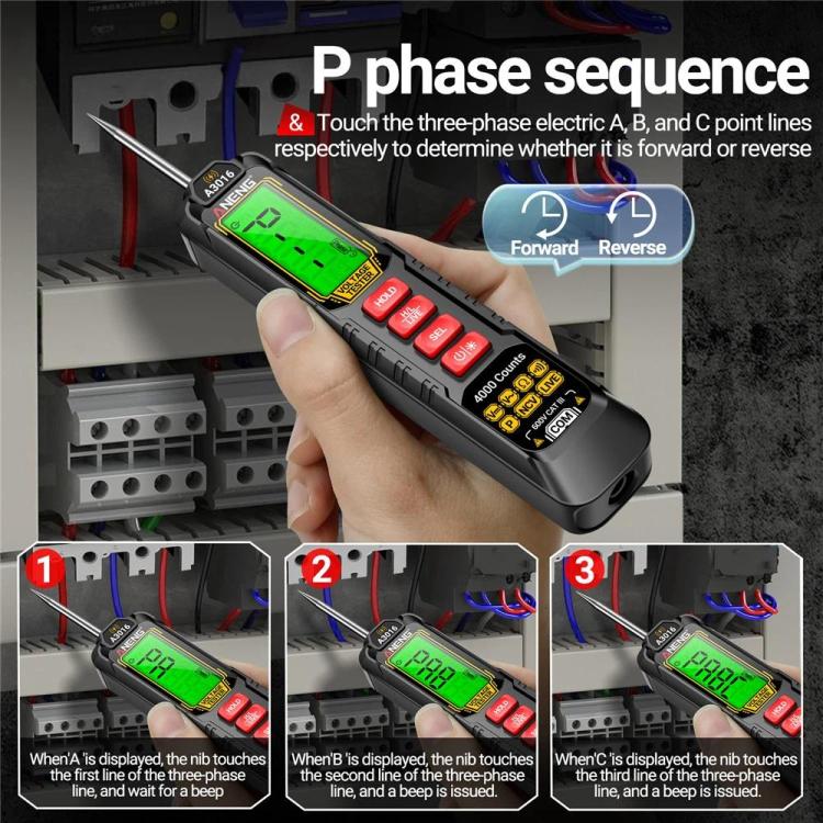 ANENG Digital Intelligent Car Repair Pen Multimeter, A3016 Lithium Battery, A3015 Battery
