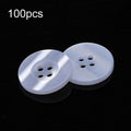 100pcs Pearlescent Resin 4-Hole Buttons Round Decorative Buttons For Shirt Cuffs, Wide Edge 1cm, Wide Edge 1.15cm, Wide Edge 1.25cm, Wide Edge 1.5cm, Wide Edge 1.8cm, Wide Edge 2cm, Fine Edge 1cm, Fine Edge 1.15cm, Fine Edge 1.25cm, Fine Edge 1.5cm    ...