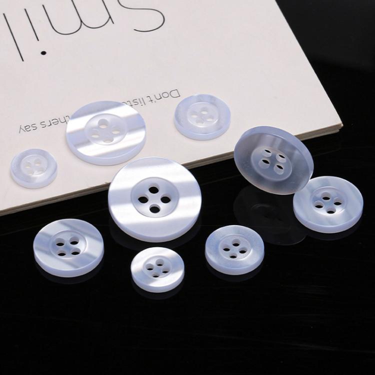 100pcs Pearlescent Resin 4-Hole Buttons Round Decorative Buttons For Shirt Cuffs, Wide Edge 1cm, Wide Edge 1.15cm, Wide Edge 1.25cm, Wide Edge 1.5cm, Wide Edge 1.8cm, Wide Edge 2cm, Fine Edge 1cm, Fine Edge 1.15cm, Fine Edge 1.25cm, Fine Edge 1.5cm    ...