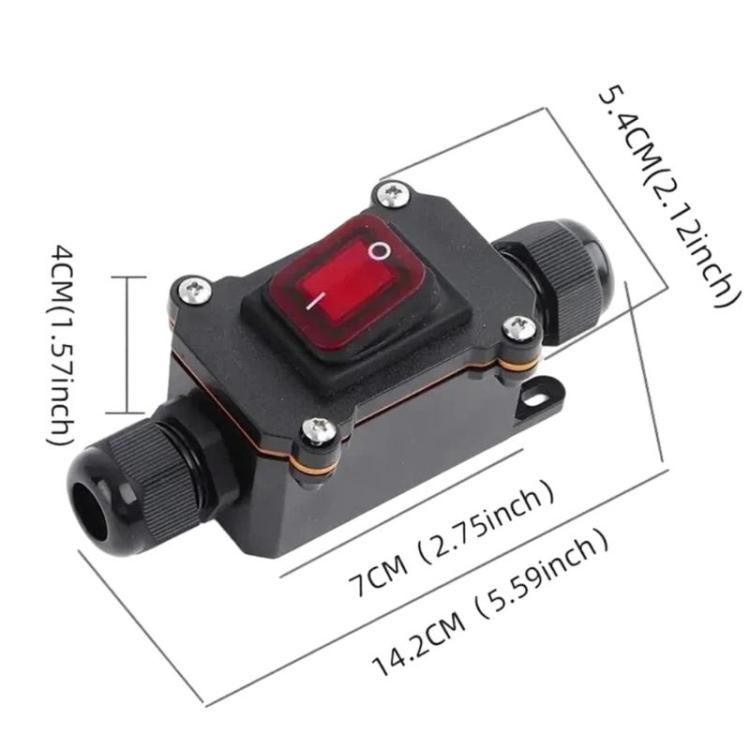 Car Rocker Power Switch IP67 Waterproof Junction Box, IP67 Waterproof Junction Box