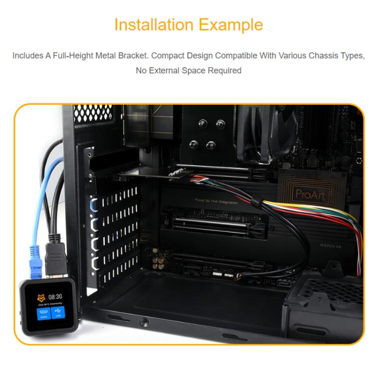 WAVESHARE Luckfox PicoKVM Expansion Board PCIe USB Interface Universal