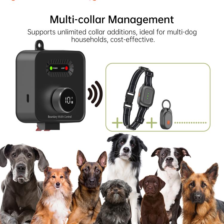 F600 Outdoor Pet Wired Electric Dog Fence 10-Level Precision Boundary Control, F600