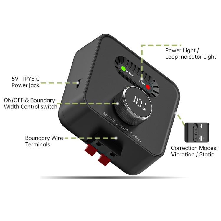 F600 Outdoor Pet Wired Electric Dog Fence 10-Level Precision Boundary Control, F600