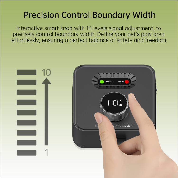 F600 Outdoor Pet Wired Electric Dog Fence 10-Level Precision Boundary Control, F600