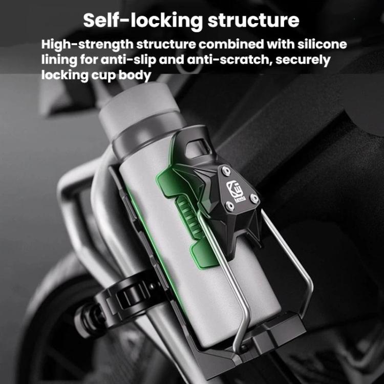 Adaptive Anti-Slip Water Bottle Holder For Motorcycles & Bicycles 360-Degree Rotating Anti-Theft Cup Holder, Kewig SHJ-6