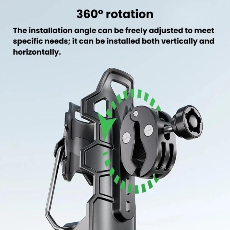 Adaptive Anti-Slip Water Bottle Holder For Motorcycles & Bicycles 360-Degree Rotating Anti-Theft Cup Holder, Kewig SHJ-6