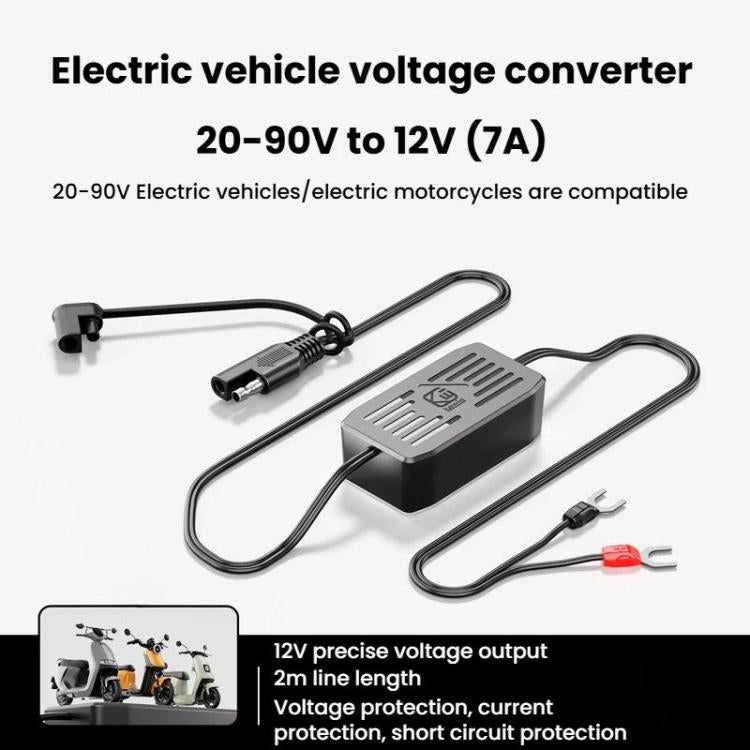 Kewig KWG-JY 20-90V To 12V Electric Vehicle Power Regulator Modified Car Charger Terminals, 250 Female Socket, SAE Plug