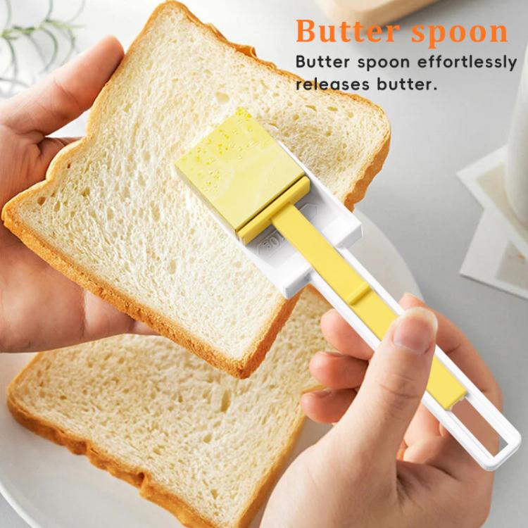 Easy Butter Cutter & Keeper with Lid Includes Convenient Measuring Spoon for Perfect Slices & Portions