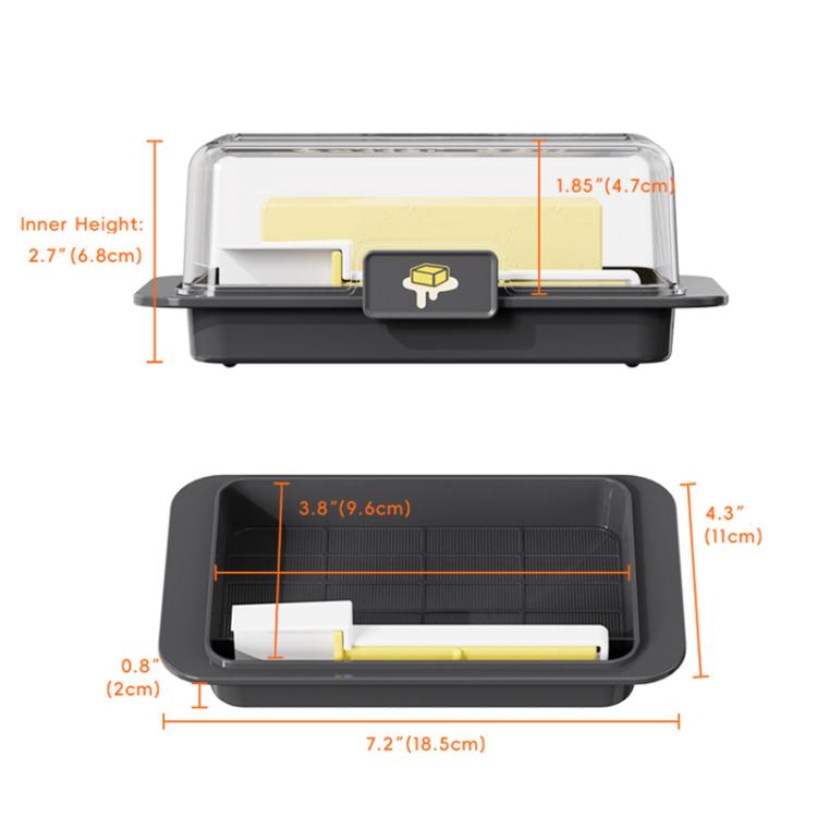 Easy Butter Cutter & Keeper with Lid Includes Convenient Measuring Spoon for Perfect Slices & Portions