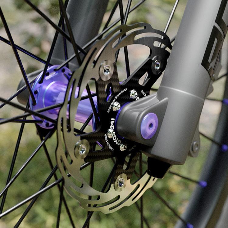 CYCLAMI Bicycle Ultra-Lightweight Carbon Fiber Brake Rotor Center-lock 6-bolt Disc Brake, 160mm, 180mm