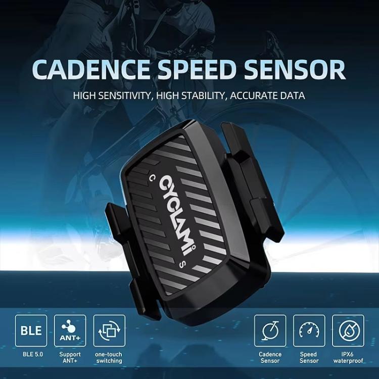 2 In 1 Cadence SensorPrecision Speed Smart Sensor, Supports Bluetooth and ANT+ Dual Modes, CYCLAMI C1