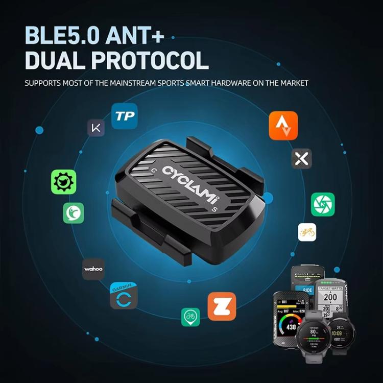 2 In 1 Cadence SensorPrecision Speed Smart Sensor, Supports Bluetooth and ANT+ Dual Modes, CYCLAMI C1
