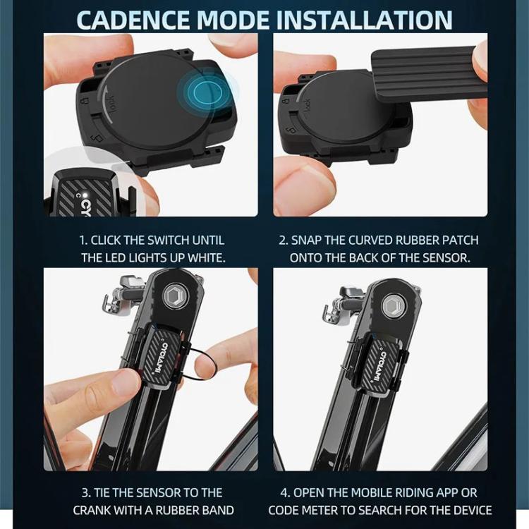2 In 1 Cadence SensorPrecision Speed Smart Sensor, Supports Bluetooth and ANT+ Dual Modes, CYCLAMI C1