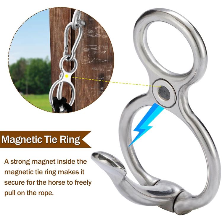 3pcs /Set Safety Rope Buckles Equestrian Barn Stainless Steel Horse Tether Buckles