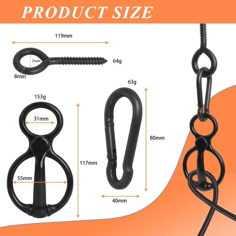 3pcs /Set Safety Rope Buckles Equestrian Barn Stainless Steel Horse Tether Buckles