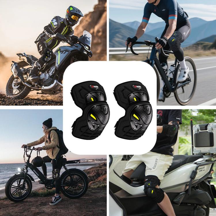 Kewig 2pcs Quick-Release Shockproof Motorcycle Riding Protective Covers Anti-Fall Knee & Elbow Pads, Elbow Guard L, Elbow Guard M, Knee Guard L, Knee Guard M
