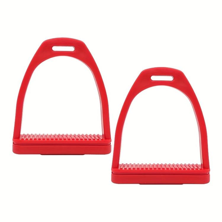 1pair High-strength Engineering Plastic Stirrup With Non-Slip Rubber Pads